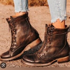 Freebird by Steven Liverpool black Combat style Boots